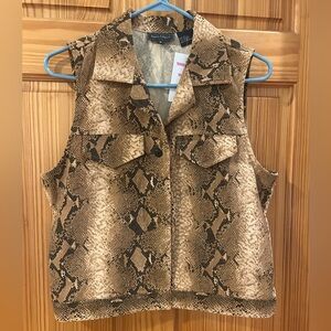 Snakeskin Print Vest